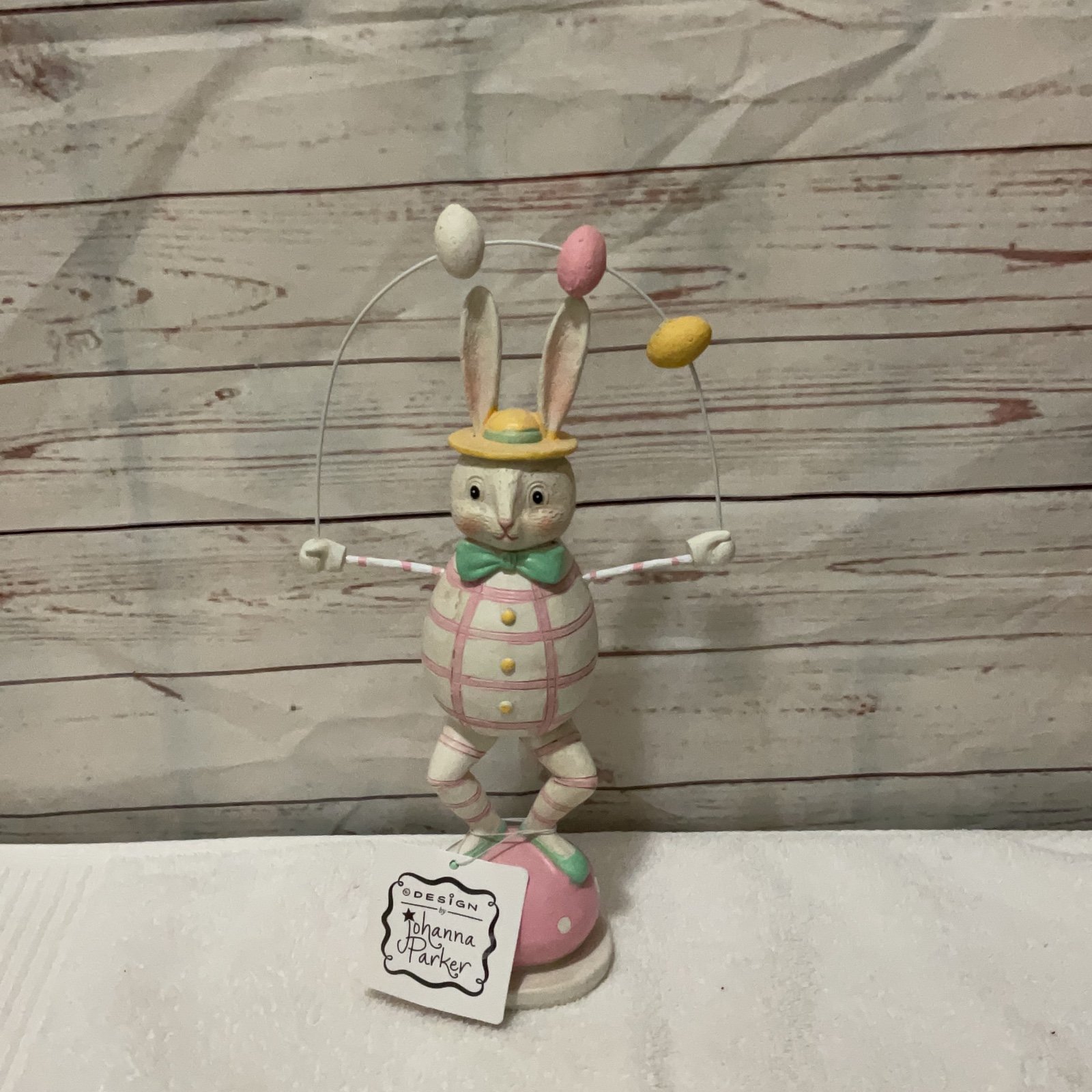 Johanna Parker Folk Art Easter Bunny Juggling Easter Eggs