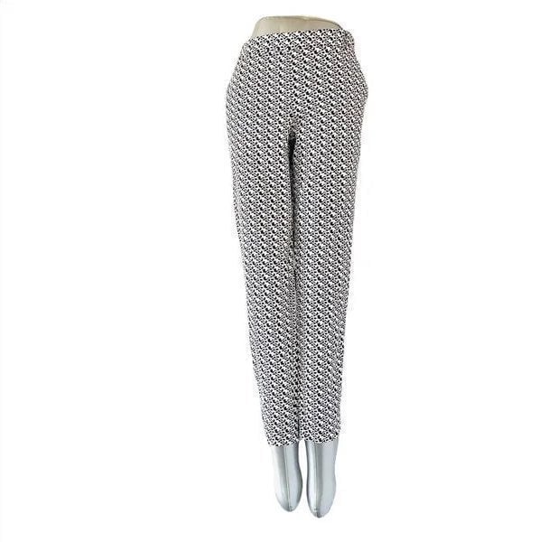 ORSAY Blue White Abstract Pattern Straight Leg Cropped Pants