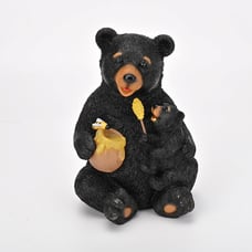 Solar Garden Statues Loving Bear Figurine Lights for Outside