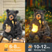 Solar Garden Statues Loving Bear Figurine Lights for Outside