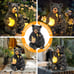Solar Garden Statues Loving Bear Figurine Lights for Outside