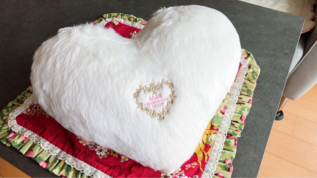 BABY* Heart-shaped Logo Cushion, Novelty, Rare, Unused