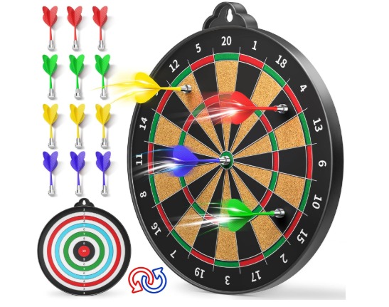 Magnetic Dart Board for Kids – Indoor Outdoor Game & Christmas Gift for Boys