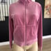 Y2K Juicy Couture women’s XL pink/gold mock turtleneck full zip “love & luxury”