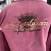 Y2K Juicy Couture women’s XL pink/gold mock turtleneck full zip “love & luxury”