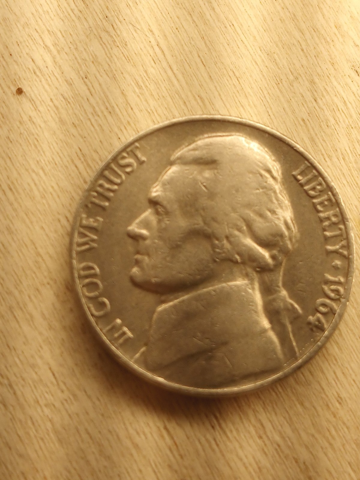Obverse Double Died 1964 NO MINT VERY RARE JEFFERSON IN BEAUTIFUL CONDITION