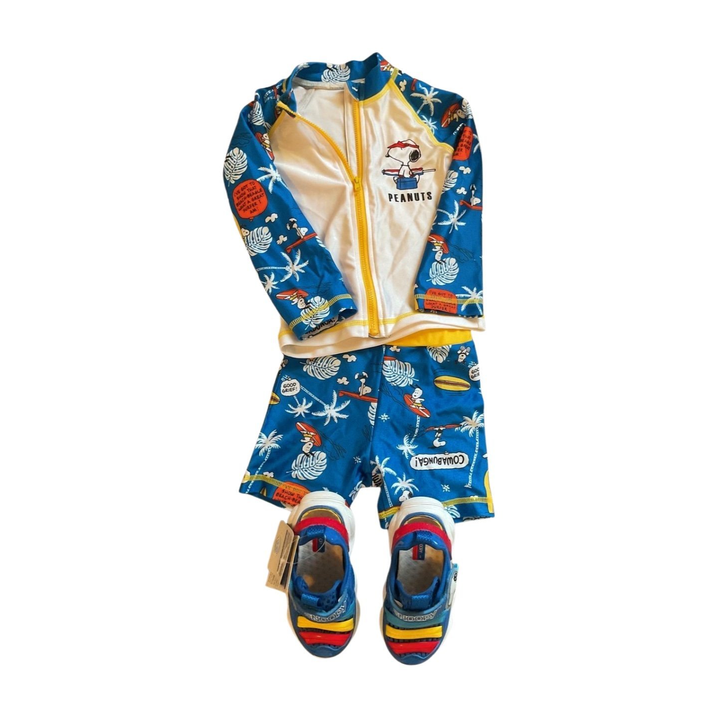 Snoopy Sunscreen Short Set & Sandals
