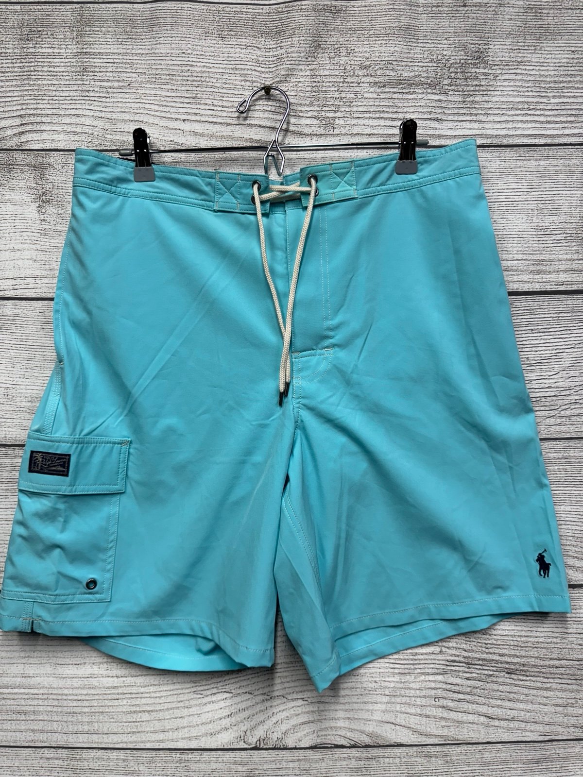 New Polo Ralph Lauren Men’s Classic Turquoise Swim Trunks Shorts 75 Size XL