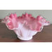 Vintage Fenton Pink Scalloped Glass Bowl, 4 Inches Tall, 7 Inches In Width