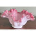 Vintage Fenton Pink Scalloped Glass Bowl, 4 Inches Tall, 7 Inches In Width