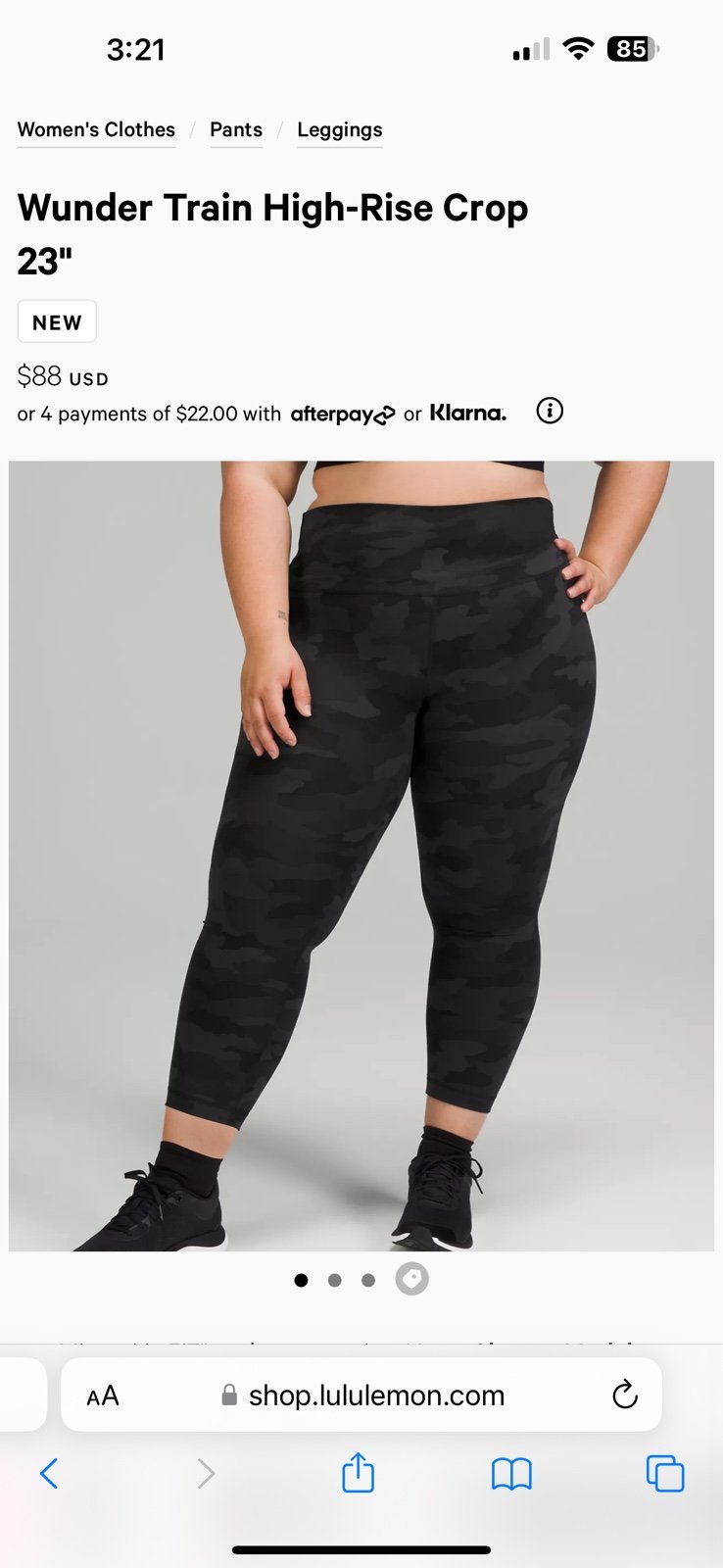 lululemon wunder train leggings 23 in- size 6