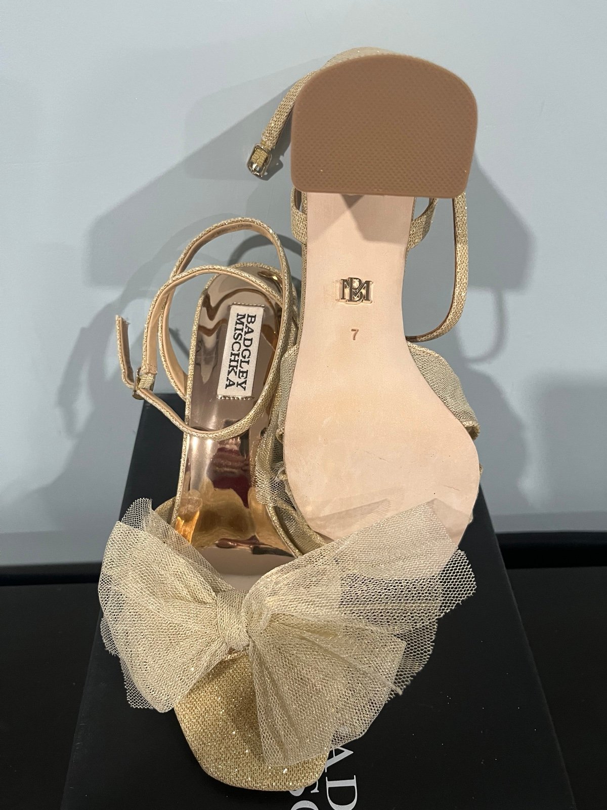Badgley Mischka オープントゥブライダルシューズ 7 1/2