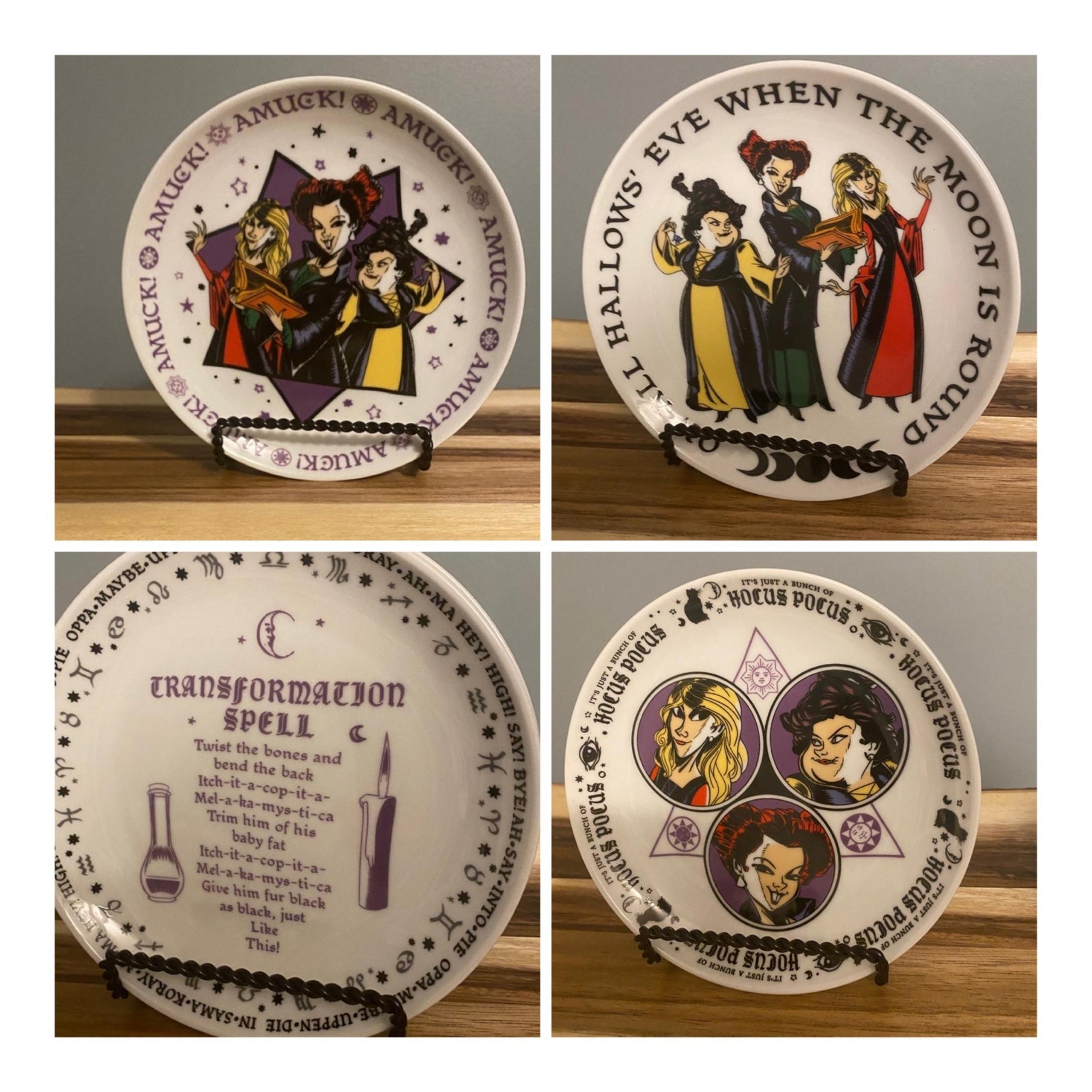 Disney set of 4 HOCUS POCUS appetizer plates