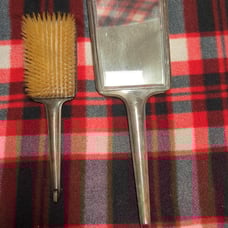 Antique Sterling Silver Mirror and Brush Set