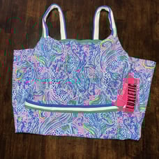 Lilly Pulitzer Luxletic Deidra Swim Dress UPF 50 We Mermaid It Size Small NWT