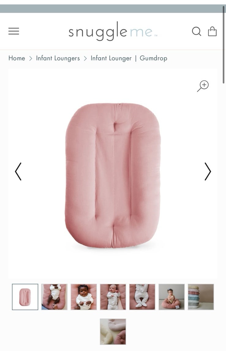 Snuggle me organic infant lounger