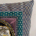 ELEPHANT PILLOW Embellished Sequins Embroidered Made by Hand in India 15” x 15”