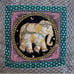 ELEPHANT PILLOW Embellished Sequins Embroidered Made by Hand in India 15” x 15”