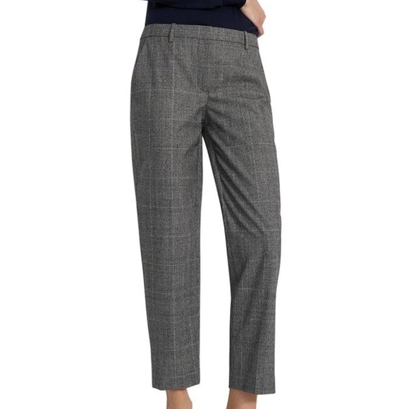 ✨ Theory Treeca Plaid Wool Pants Trousers