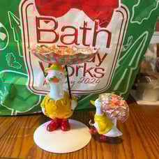 BBW DRESSED UP SILLY GOOSE CANDLE HOLDER AND WALLFLOWER PLUG