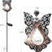 LEDs Solar Stake Lights For Garden Metal Warm White