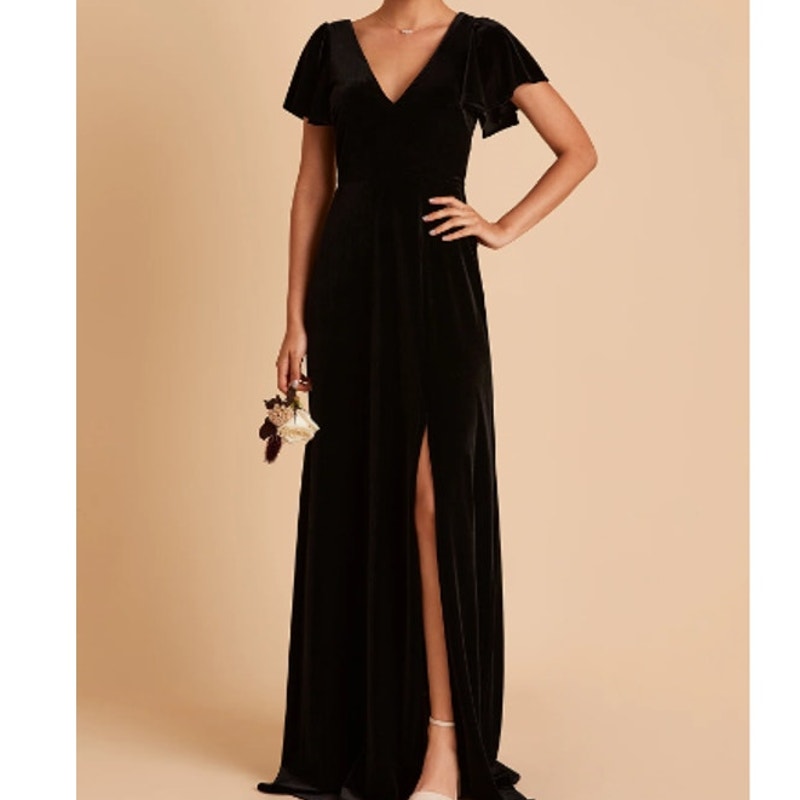 Birdy Grey Hannah Velvet Dress Black Whimsy Goth Small NWT