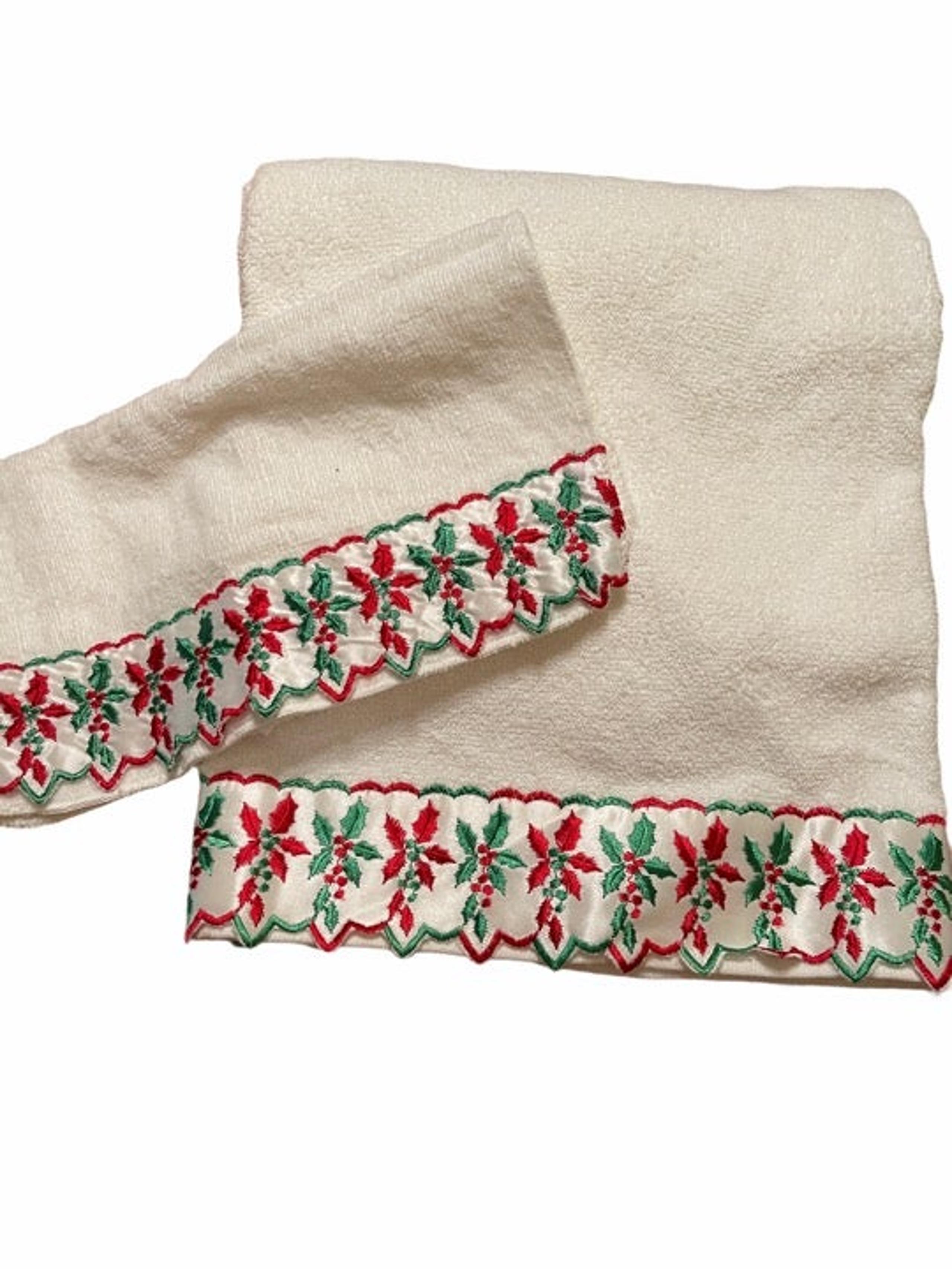 Cannon White Christmas Towel washcloth