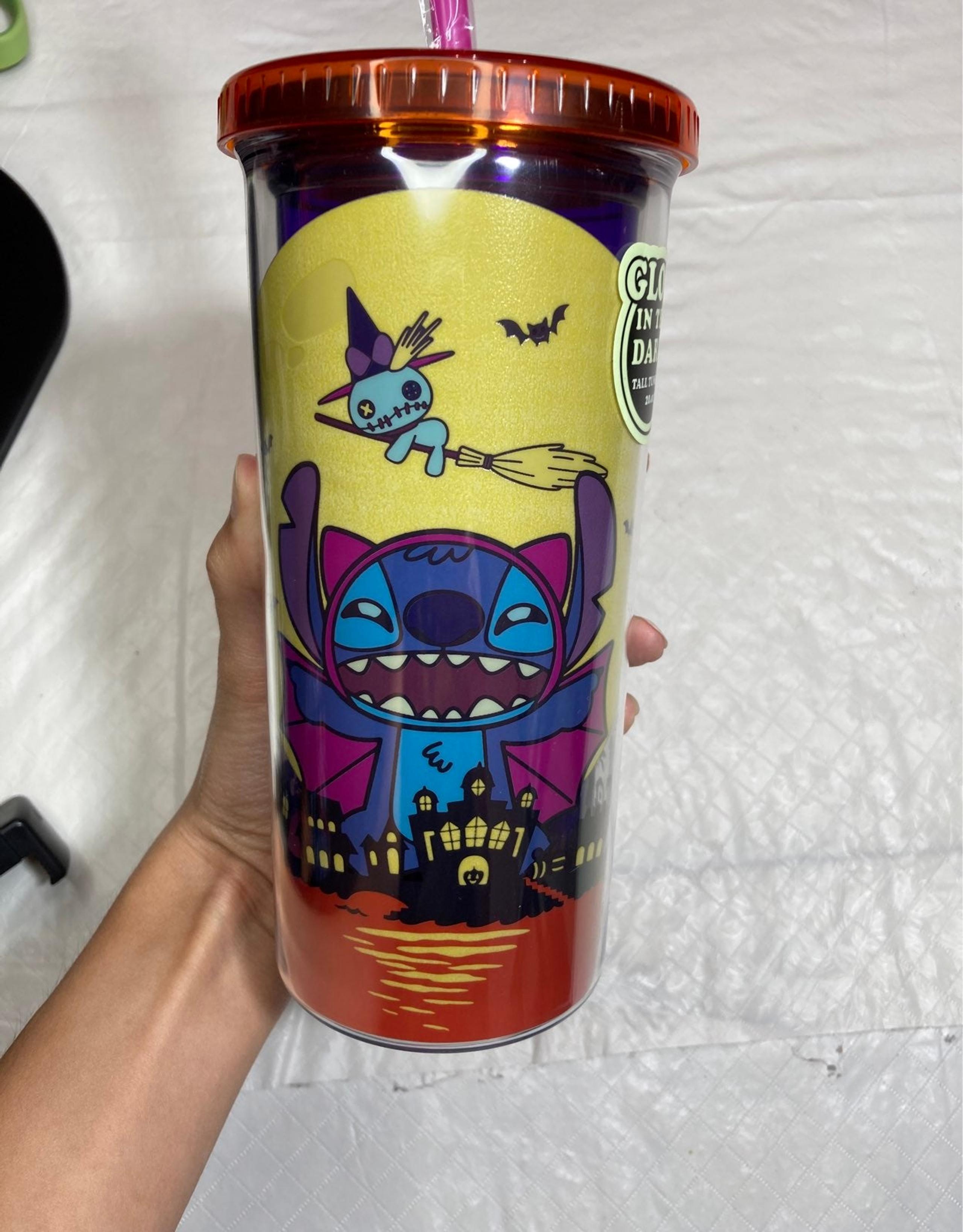 Halloween stitch acrylic cup