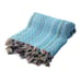 Sand Free Blue Bohemian Towel - Turkish Cotton Beach Bath Boho Towels Turquoise