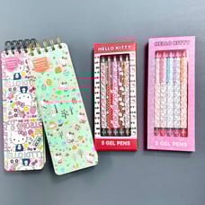 Hello Kitty Gel Pens set of 2 & Hello Kitty List Pads set of 2