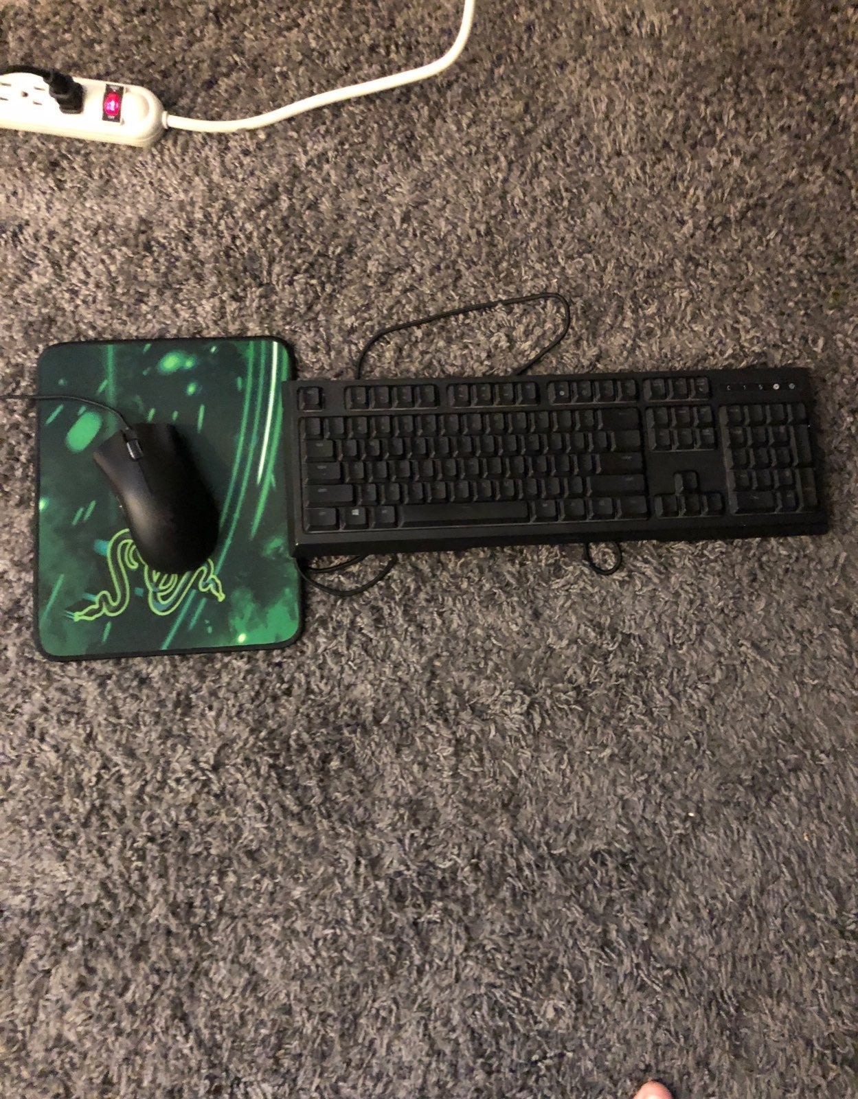 gaming keyboard and mouse and mousepad