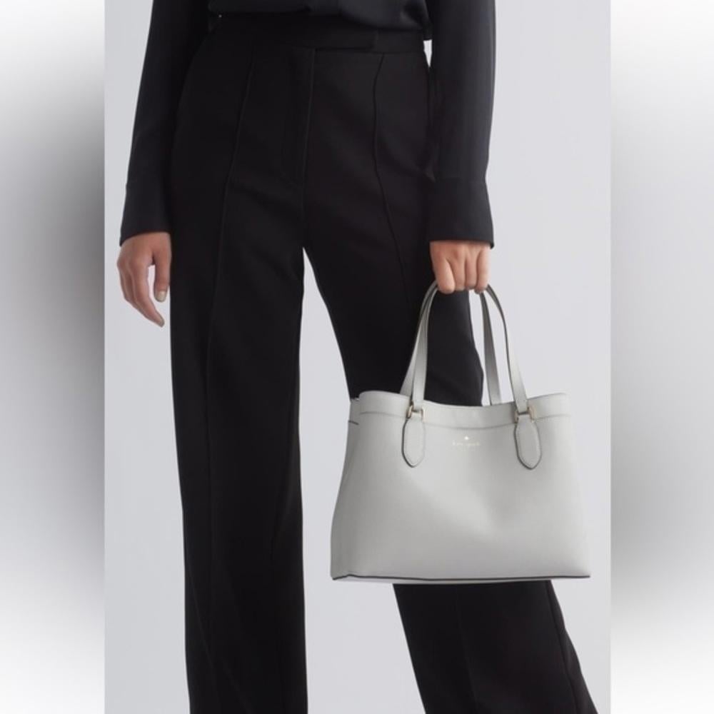 Kate Spade Sienna Medium Satchel Crossbody Bag PLATINUM GREY