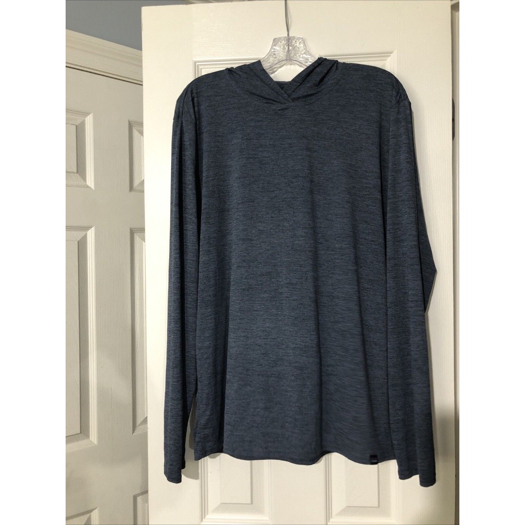 Patagonia Hoodie Men Large Blue Capilene Cool Daily Hoodie Lightweight Golf