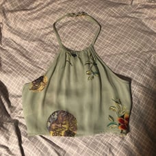 Vintage Armani Jeans Halter Crop Top