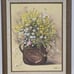 Vintage Original Signed M. Brown Oil Painting 11×14 Wood Framed Floral Art