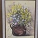 Vintage Original Signed M. Brown Oil Painting 11×14 Wood Framed Floral Art