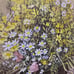 Vintage Original Signed M. Brown Oil Painting 11×14 Wood Framed Floral Art