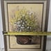 Vintage Original Signed M. Brown Oil Painting 11×14 Wood Framed Floral Art
