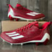 Adidas Adizero Football Cleats Power Red Cloud White GW5058 Size 12 FB. Size 12,