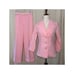 1970s Old Town Baby Pink Barbie Glinda Disco Leisure Blazer Pant Suit Set S