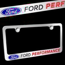 NEW 1PCS FORD PERFORMANCE Chrome Brass License Plate Frame Officially Licensed