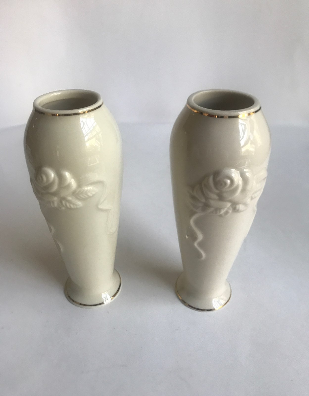 Set of 2 Lenox 6 Vases Handcrafted