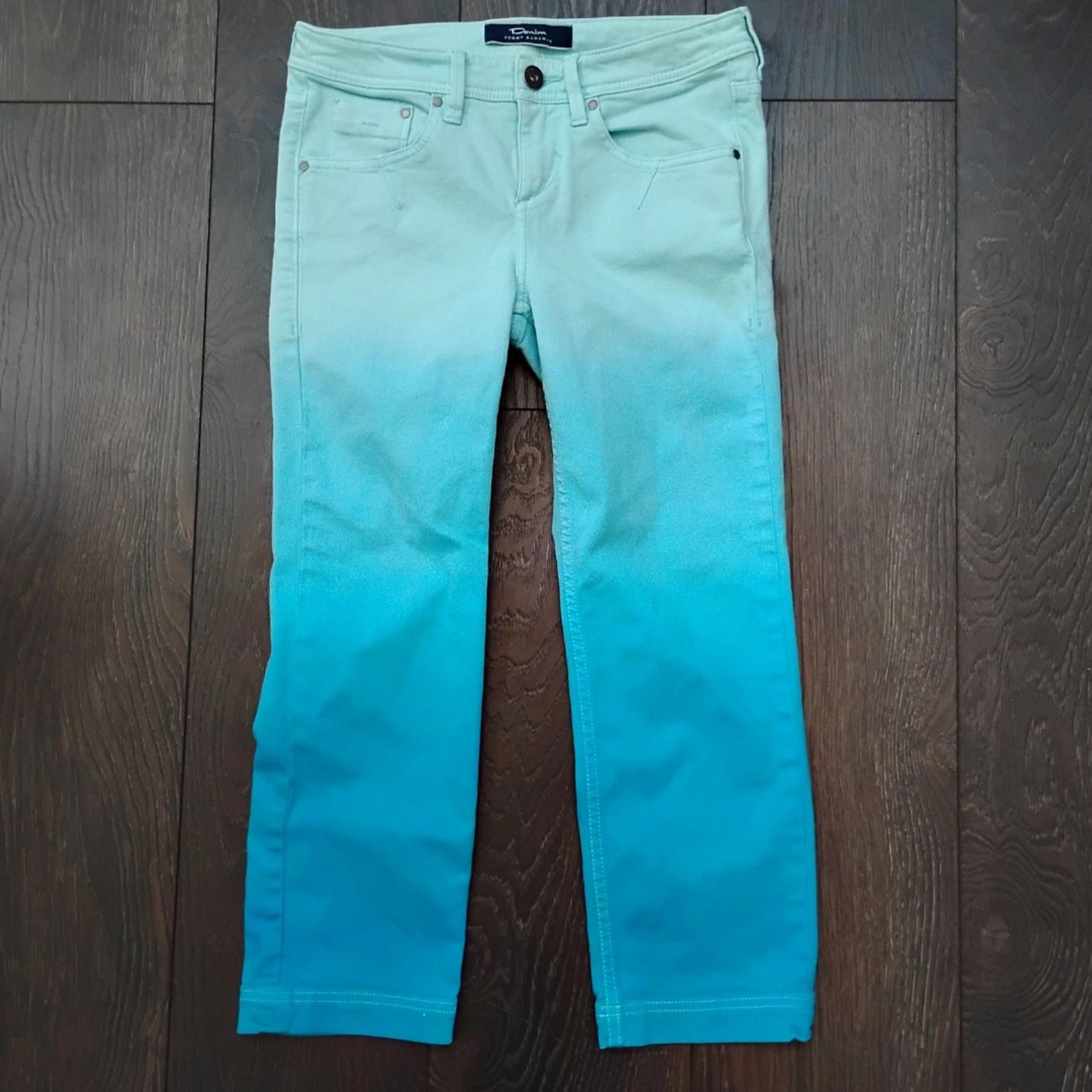 Tommy Bahama Denim Crop Jeans Womens 4 Blue Teal Tone Pants