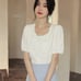 Puff sleeve top blouse