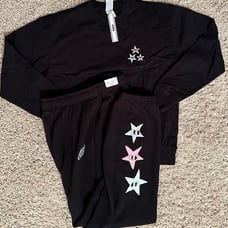 VS PINK IVY FLEECE CAMPUS JOGGER SWEATPANTS/PIMA COTTON TEE SET SIZE XS NWT