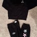 VS PINK IVY FLEECE CAMPUS JOGGER SWEATPANTS/PIMA COTTON TEE SET SIZE XS NWT