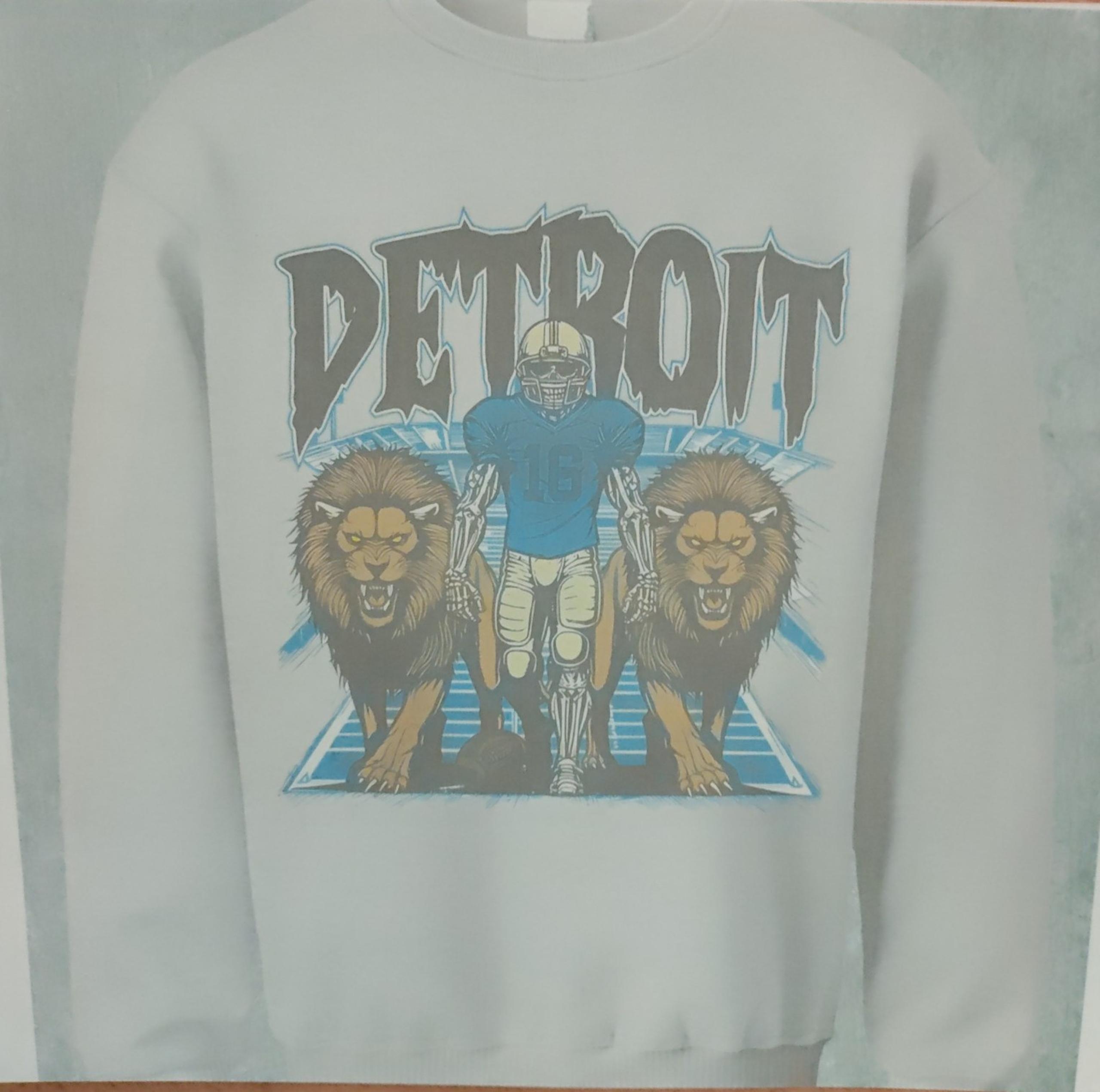 Detroit Football Men's Pull Over Sweatshirt