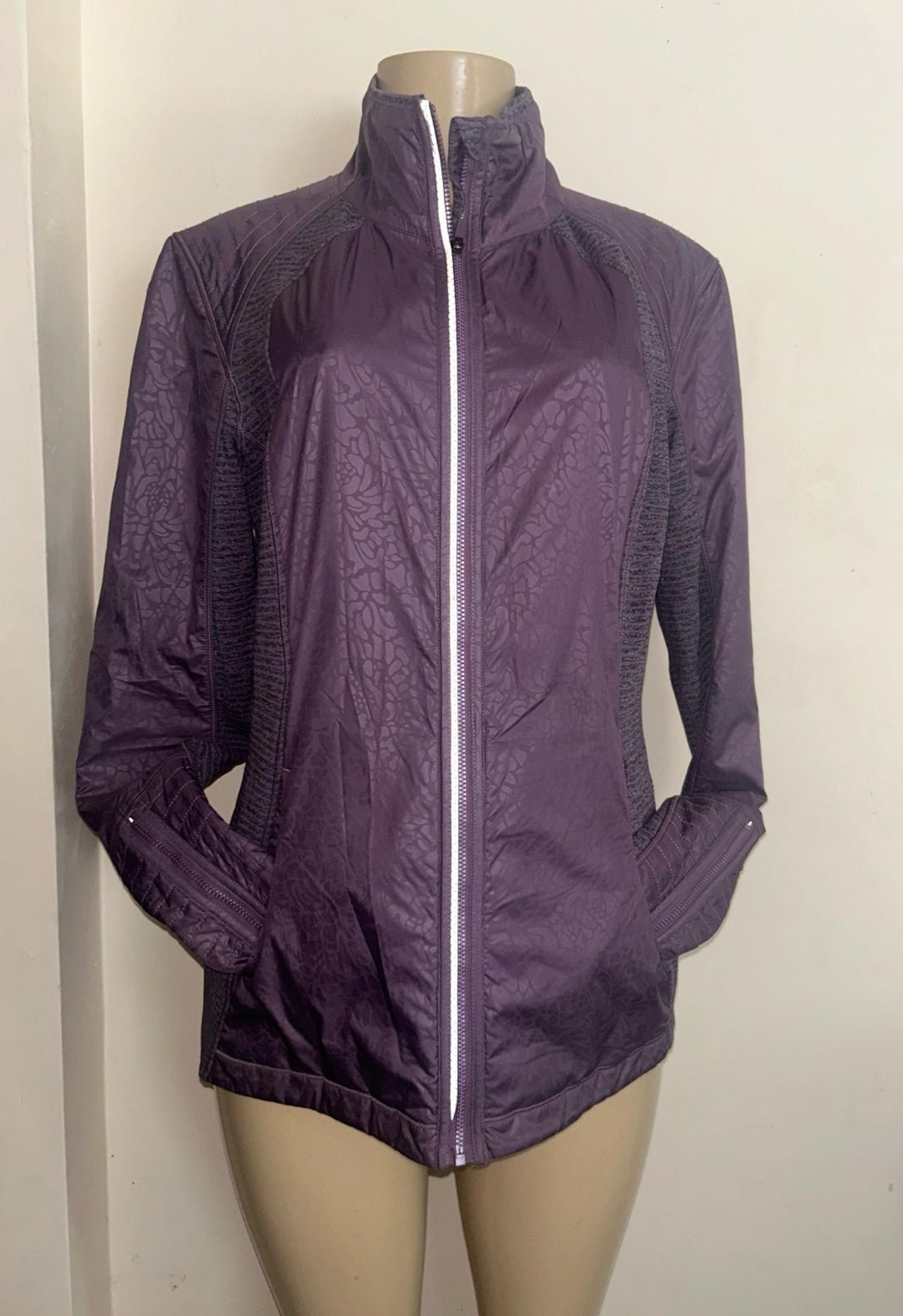 Lululemon Athletica Full Zipper Reflective Jacket Women’s Size 10