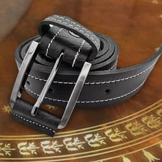 Men Leather belt Black size M/L/S