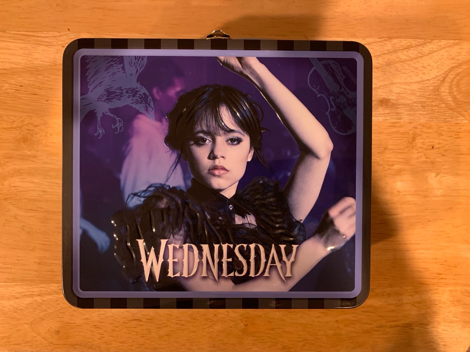 Metal Wednesday Addams Lunch Container with Drink Container - NEW UNUSED